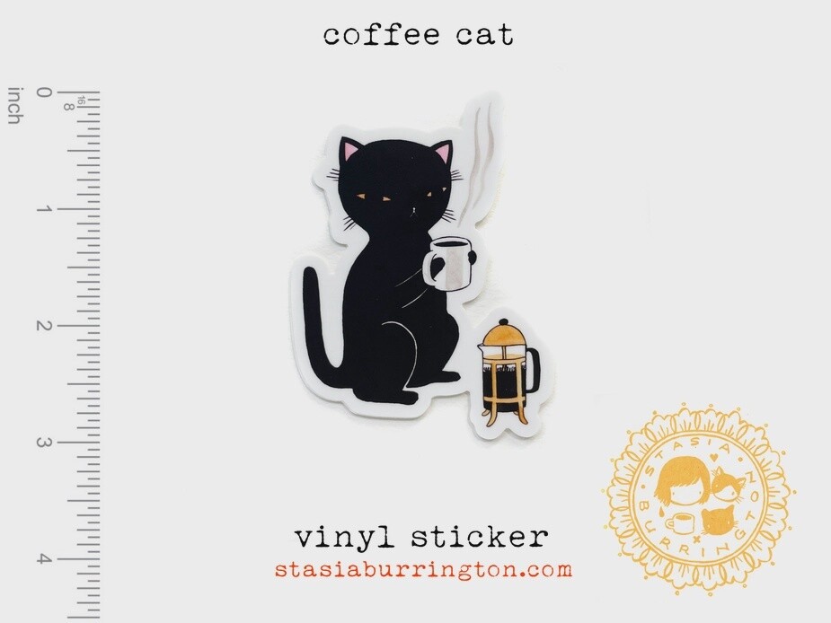 Coffee Cat Sticker