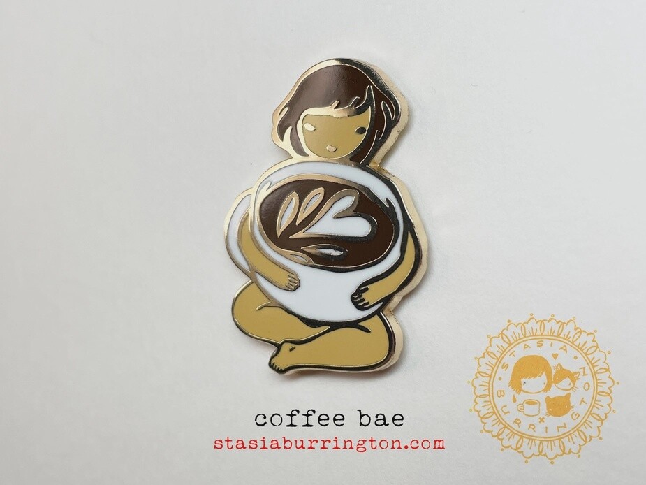 Coffee Girl - hard enamel