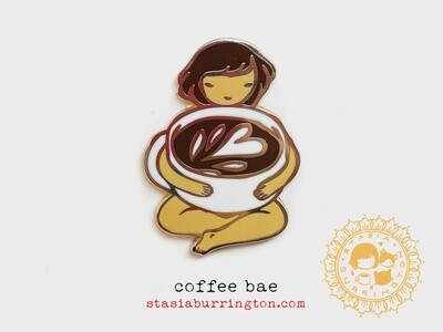 Coffee Girl - hard enamel