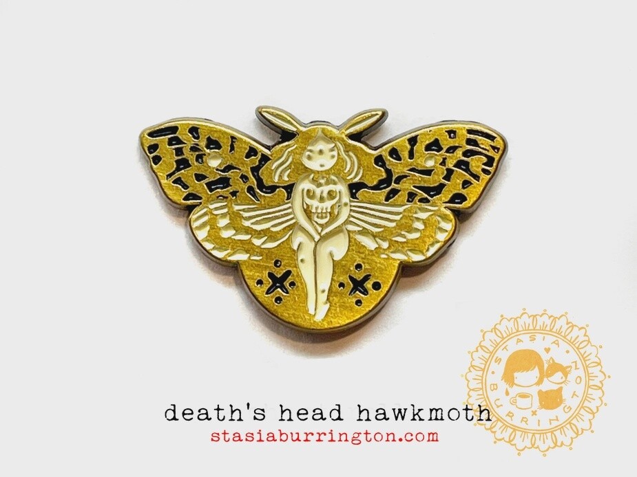 Deaths Head Hawk Moth Girl - hard enamel