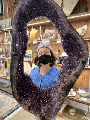 Amethyst Portal Ring on Revolving Stand