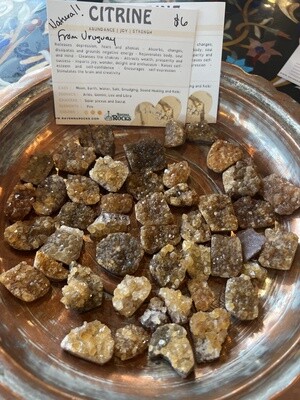 Natural Citrine Druzy Pieces