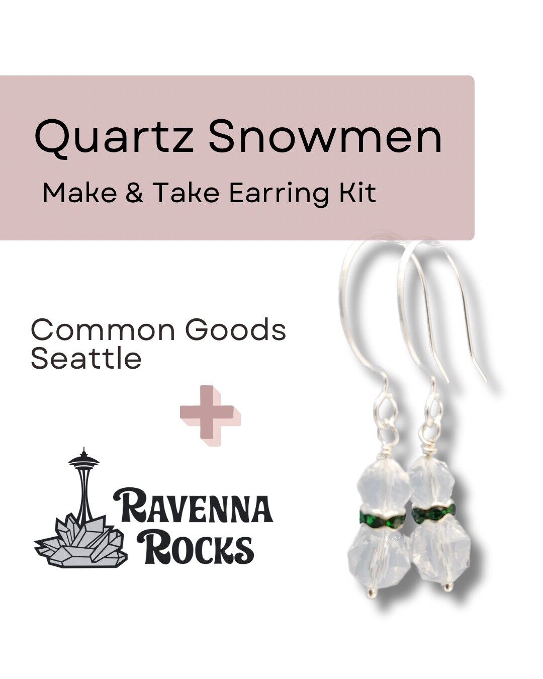 Quartz Snowman Earring Kit
