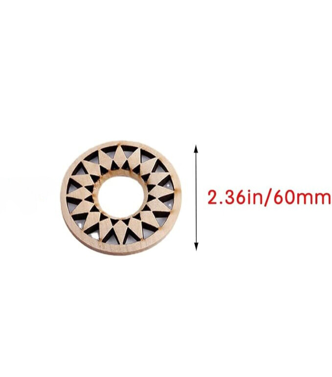 Laser Cut Wood Sphere Stand, Size: L