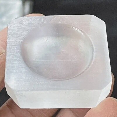Selenite / Satin Spar Square Sphere Stand