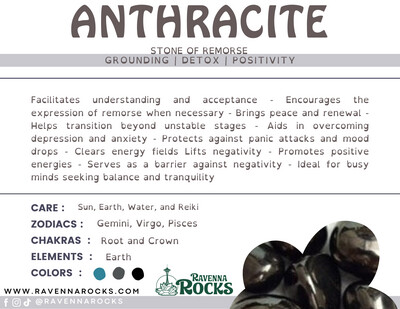Anthracite High Grade Polished Coal Tumble Stone