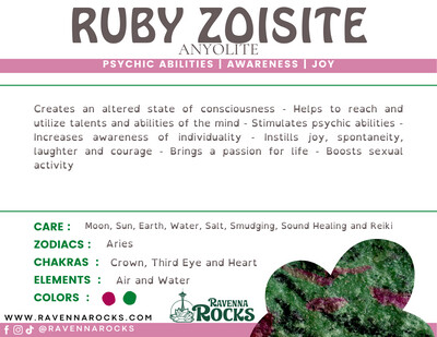 Ruby Zoisite Tumble Stone