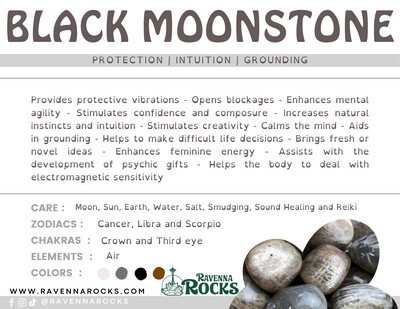 Black Moonstone Tumble Stone