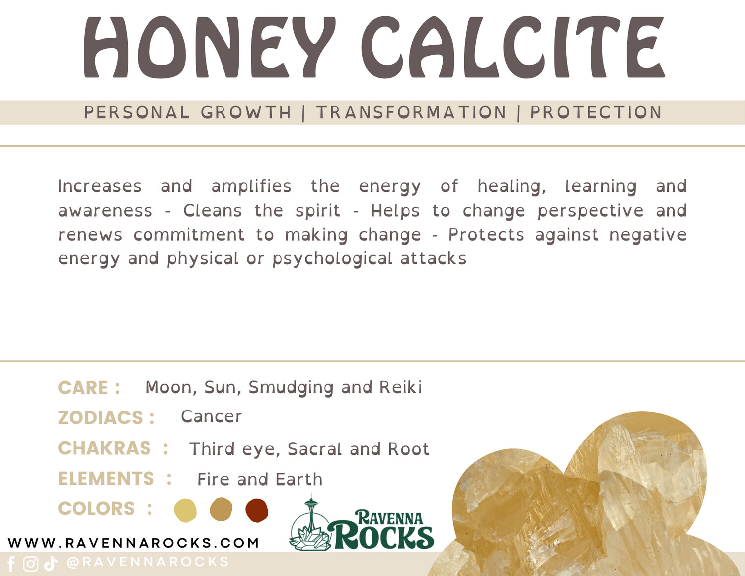 Honey Calcite Tumble Stone