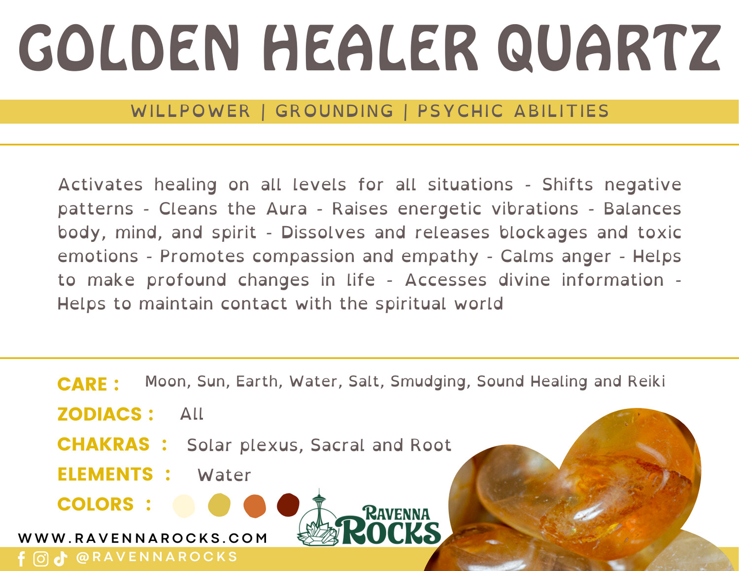 Golden healer Tumble Stone