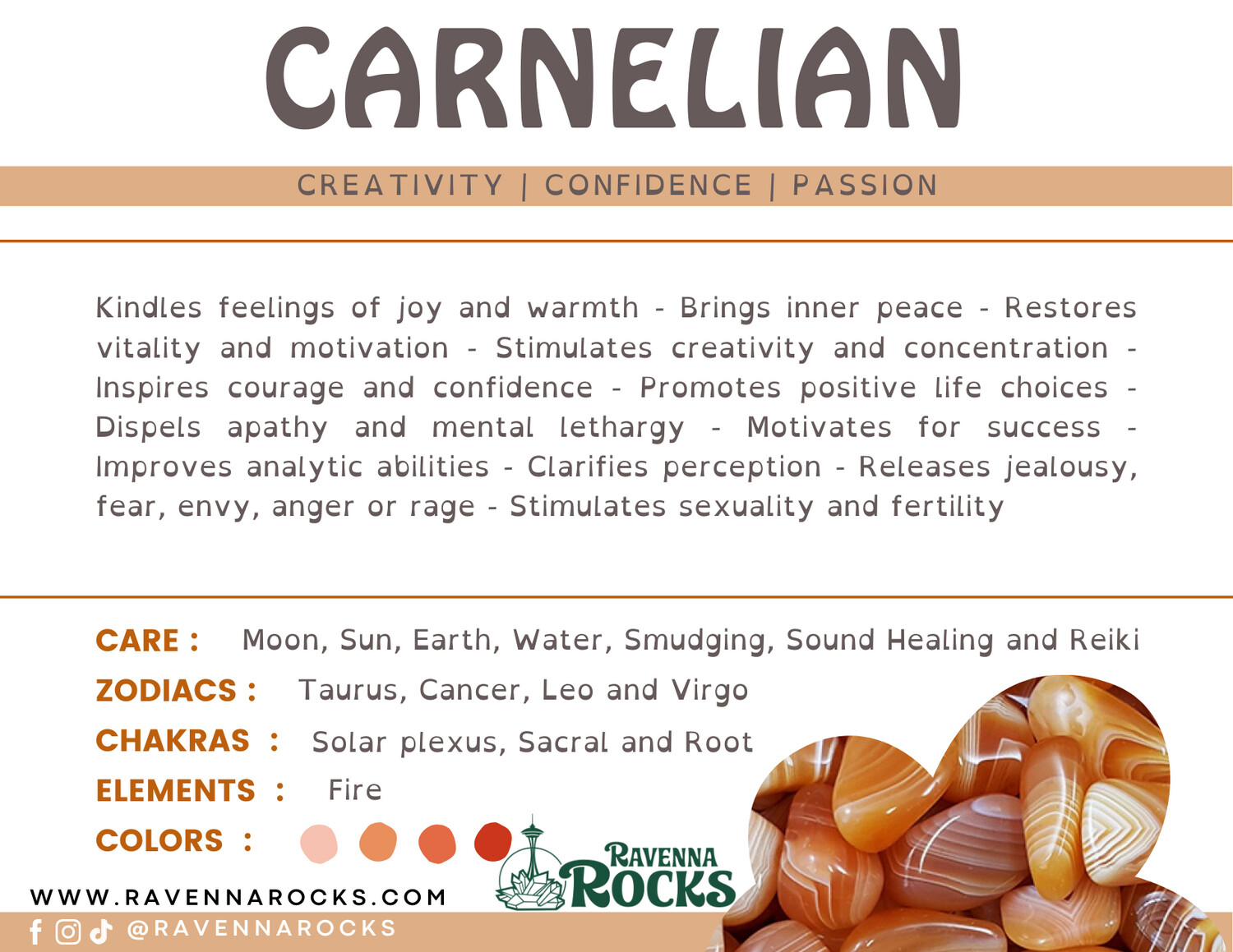 Carnelian Tumble Stone