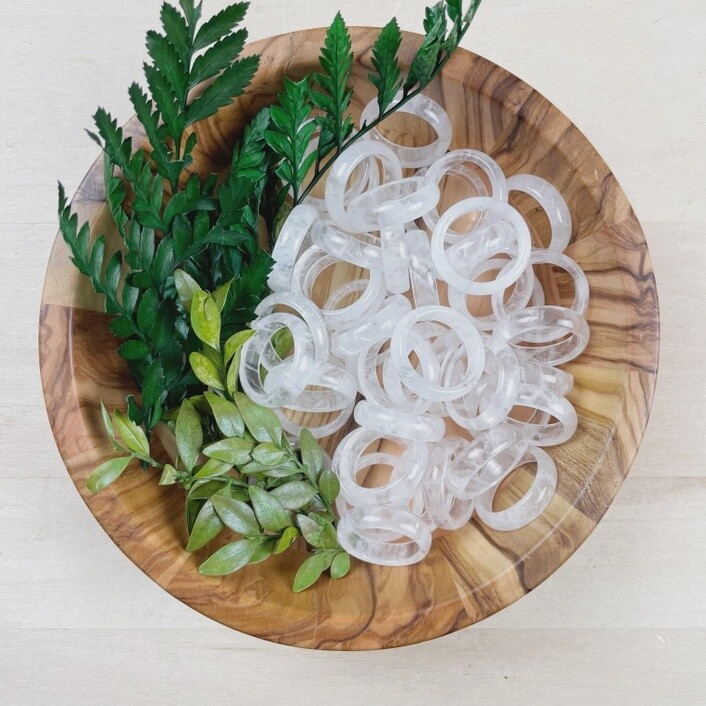 6mm Crystal Band Ring | Clear Quartz