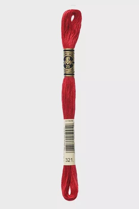 DMC 6-Strand Embroidery Floss-321 (carmine red)
