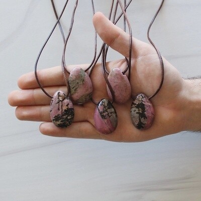 Polished Rhodonite Necklace