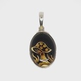 Amber Cameo / Intaglio Mushroom Pendant (pendant only)