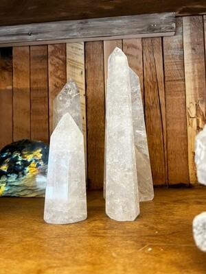 Fire & Ice Quartz Carved-tower (by kg)