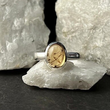 Imperial Topaz Ring Sterling Silver Smooth