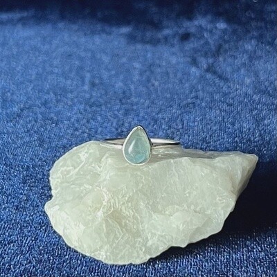 Apatite Ring Sterling Silver Teardrop