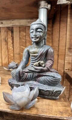 Carved Ruby Fuchsite Buddha