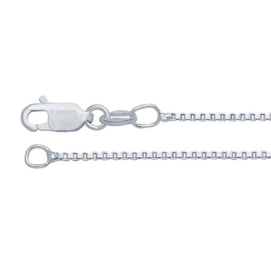 18in 1/10 Silver-Filled 1.2mm Venetian Box Chain