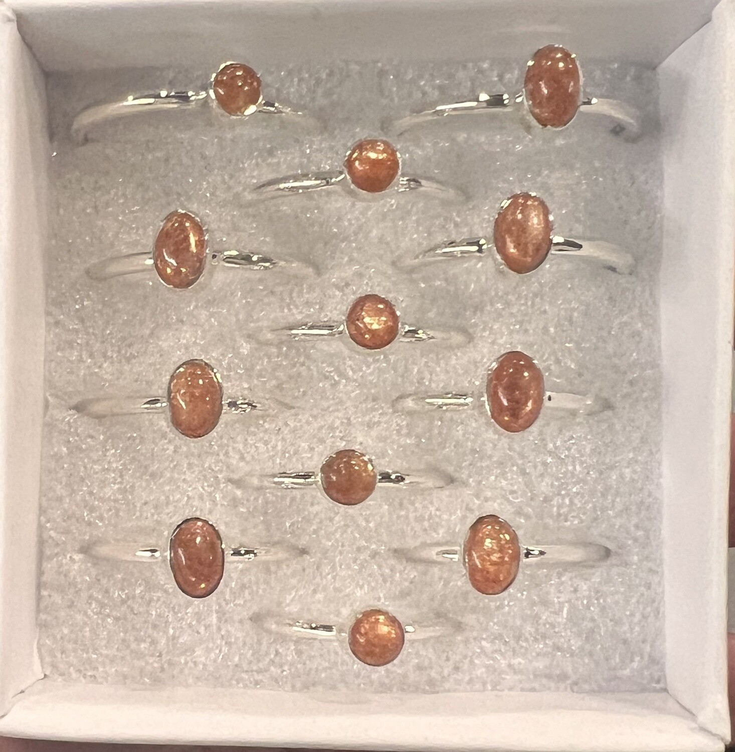 Sunstone Small Oval Sterling Ring