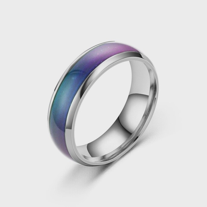 6mm  Stainless Mood Ring | Silver