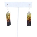 Baltic Amber Mosaic Earrings On Hooks