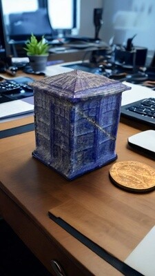 Gemstone Carved TARDIS Police Box | 50-55mm