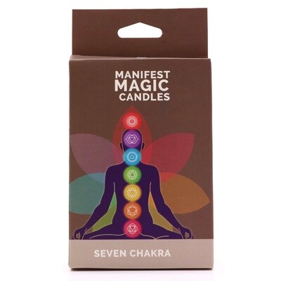 Seven Chakra Manifest Candles (set of 7)