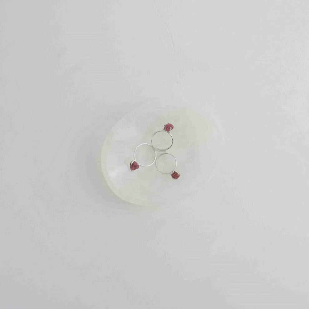 Rough Pink Tourmaline Adjustable Ring