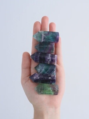 50-60mm Fluorite Carved Tower Small