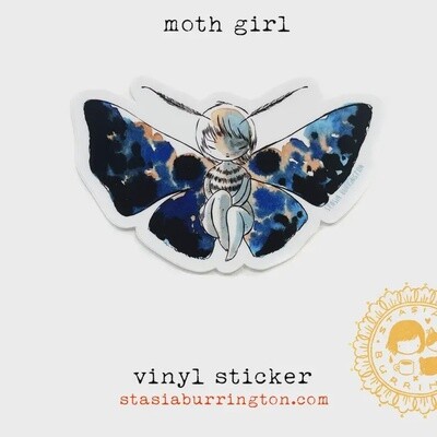 Moth Girl - bittersweet entomology Sticker