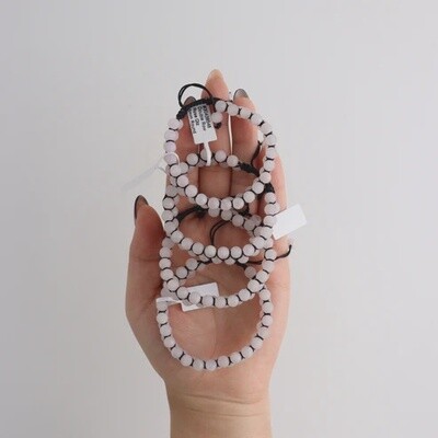 6mm Double Row Rose Quartz Beaded String Bracelet