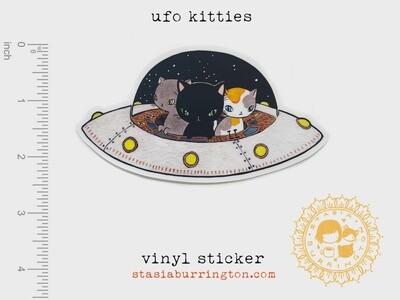 UFO Kitties - space cats Sticker