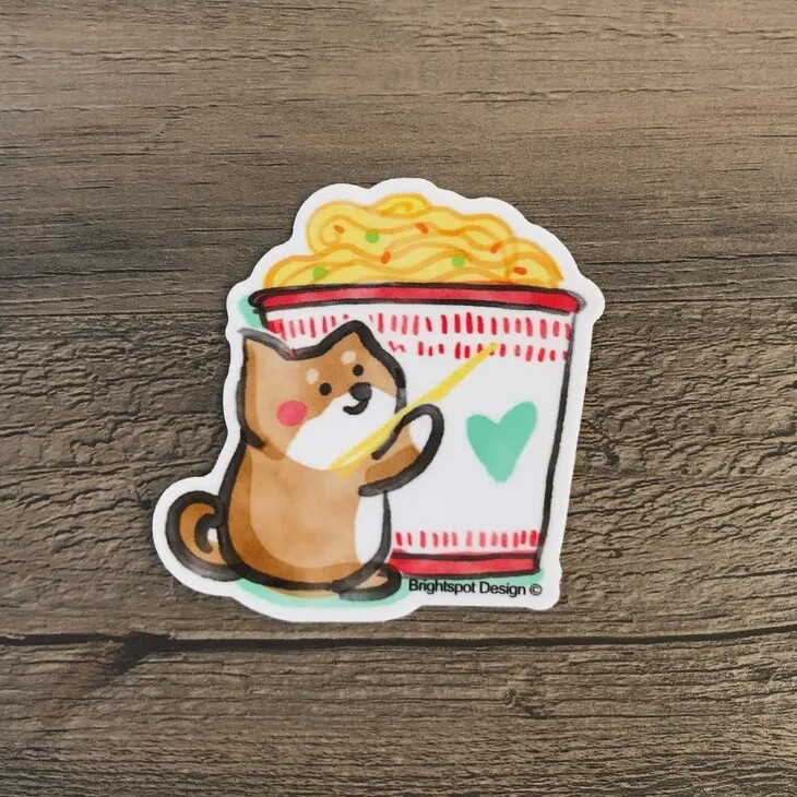 Dog Ramen Sticker