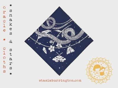 Snakes &amp; Stars Cloth - Cotton Handkerchief