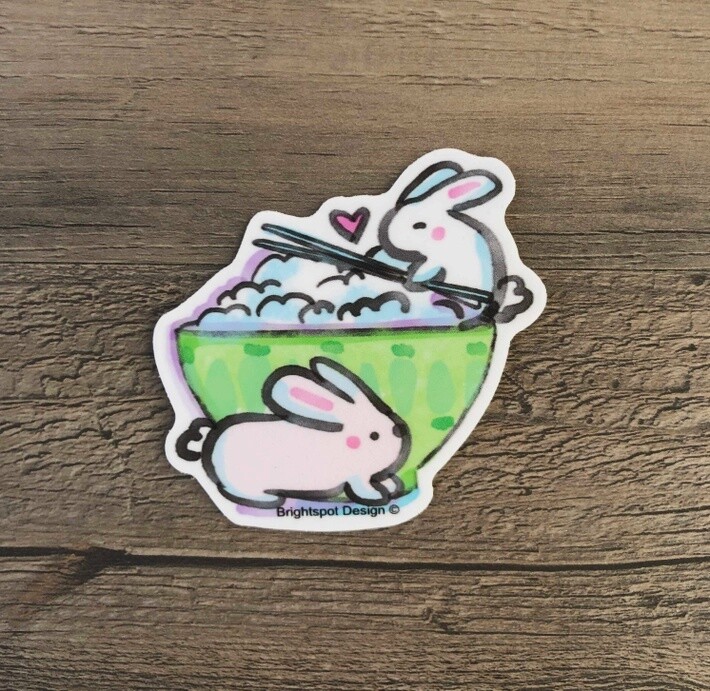 Bunny Rice Sticker