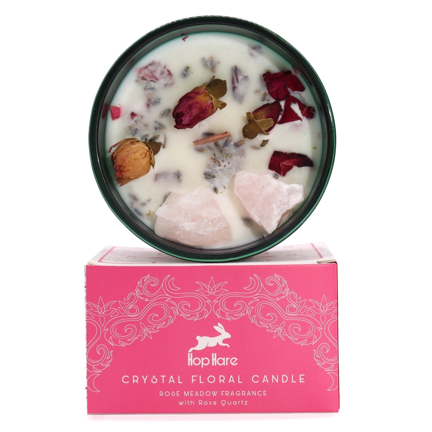 Hop Hare Crystal Magic Flower Candle