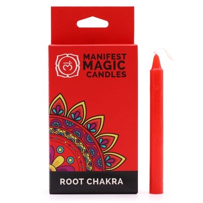 Manifest Magic Chime Candles (set of 12), Type: Red - Root Chakra