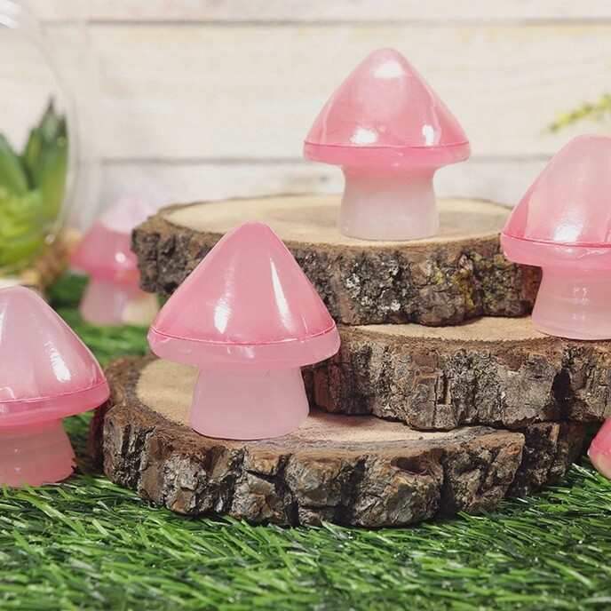 White Onyx Mushroom with Red Top