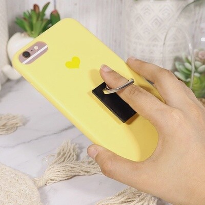 Shungite Phone Grip with Metal Ring