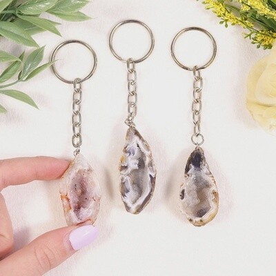 Oco Agate Geode Keychain