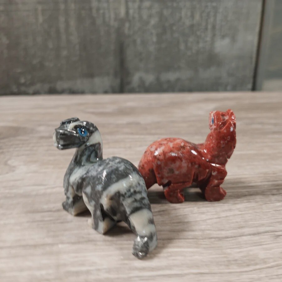 Soapstone Carved Dinosaur, Type: Brontosaurus