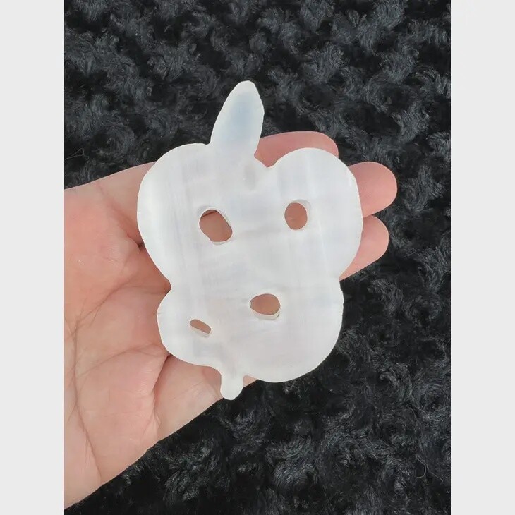 Crystal Gemstone Carved Snake | 3in, Material: Selenite