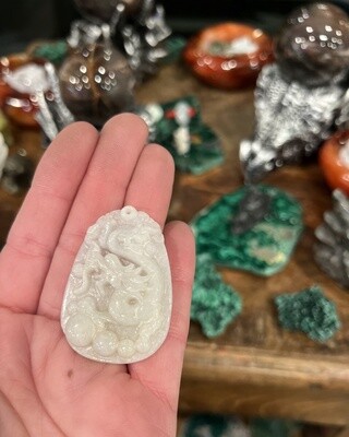 Jade Carved Dragon Cabochon