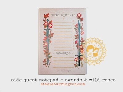 Notepad - Side Quests - Swords