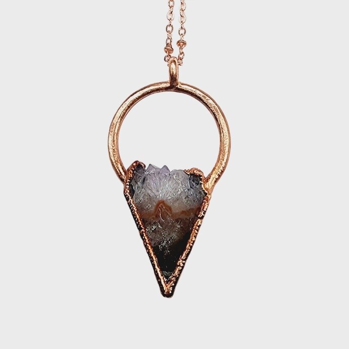 Divine Amethyst Triangle Necklace