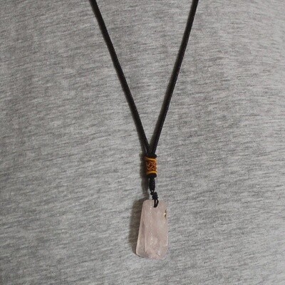 Rough Rose Quartz Necklace