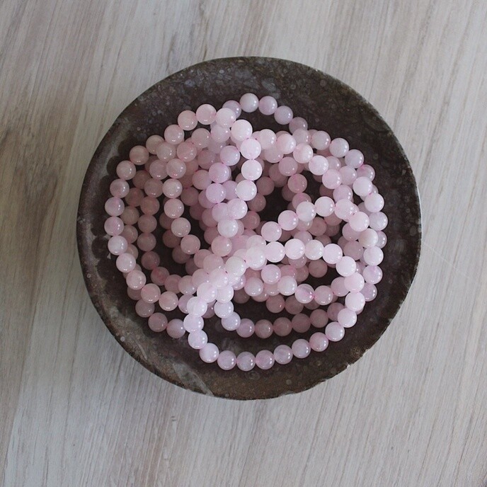 8mm Rose Quartz Beaded Stretch Bracelet