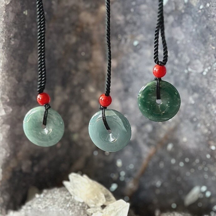 Guatemalan Jade Donut Necklace